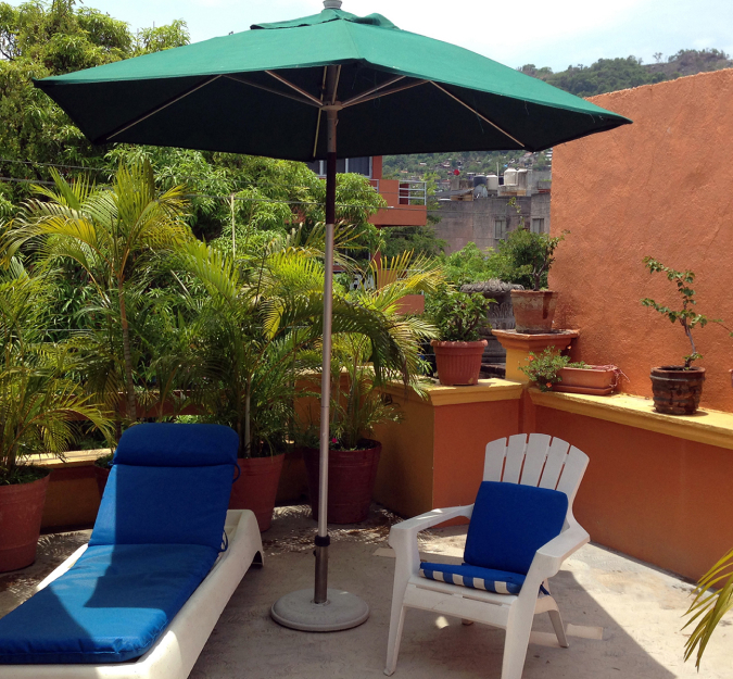 área de descanso e ideal para tomar el sol en zihuatanejo